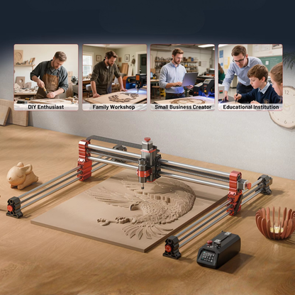 Brights Nest FusionCut 4000 (Upgraded) | World’s Most Affordable 3X Laser + 200W CNC + 3D Printer Workstation